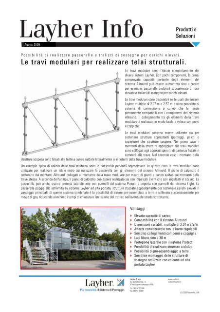 COPERTURE PER STRUTTURE LIBERE