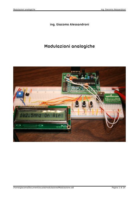 Modulazioni analogiche - E. Mattei