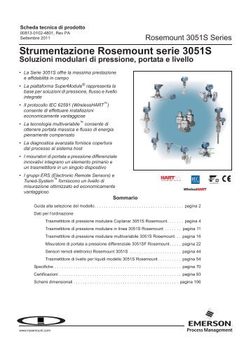 Strumentazione Rosemount serie 3051S Soluzioni modulari di ...