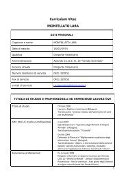 Curriculum Vitae MONTELLATO LARA - Portale del Medico di ...