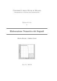 Elaborazione Numerica dei Segnali