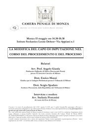 camera penale di monza la modifica del capo di imputazione nel ...