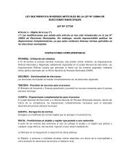 ley que modifica diversos artículos de la ley nº 26864 de elecciones ...