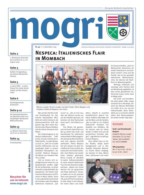 Nespeca: Italienisches Flair in Mombach - MOGRI