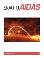 Skautų Aidas ruduo 2010 - Lietuvių Skautų Sąjunga