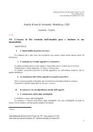Analisi di testi di Aristotele: Metafisica, l.XII - Studiodomenicano.com