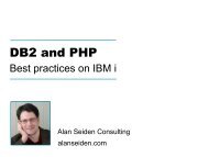 Db2 and PHP best practices on IBM i - Zend