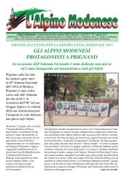 GLI ALPINI MODENESI PROTAGONISTI A ... - Sezione Modena