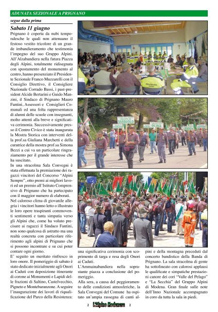 GLI ALPINI MODENESI PROTAGONISTI A ... - Sezione Modena