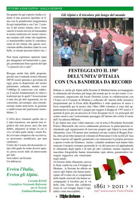 GLI ALPINI MODENESI PROTAGONISTI A ... - Sezione Modena