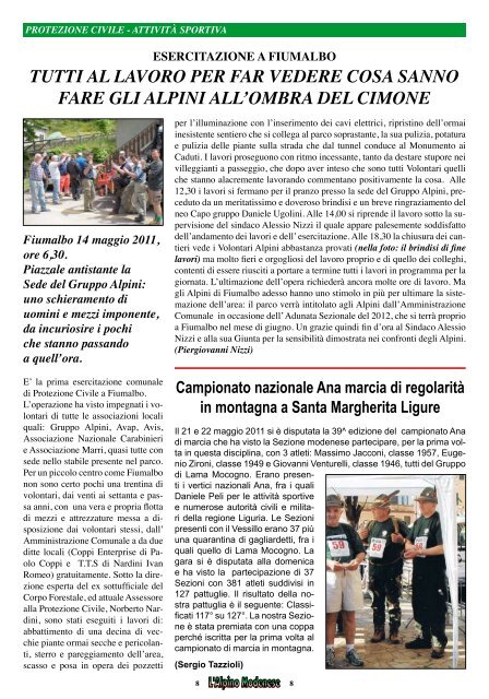 GLI ALPINI MODENESI PROTAGONISTI A ... - Sezione Modena