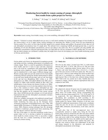 Monitoring forest health by remote sensing of canopy ... - Index of