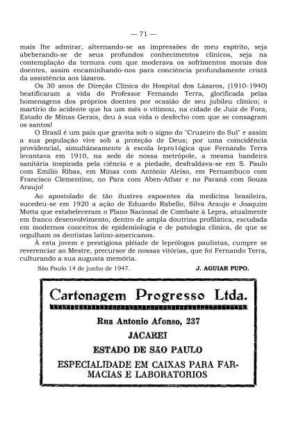 III.º— Professor Catedrático de Clínica Dermatológica e Sifilográfica ...