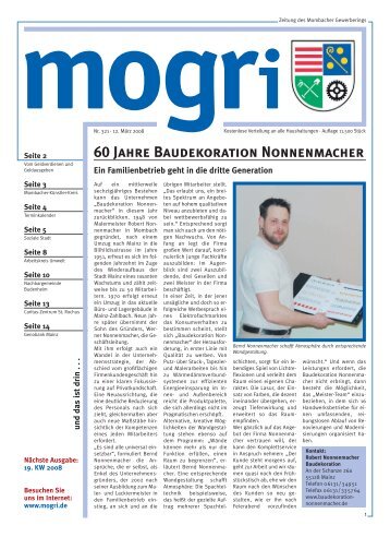 60 Jahre Baudekoration Nonnenmacher - MOGRI