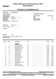 12.Max Wieninger Gedächtnisrennen 2013 Riesenslalom ...