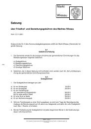 Friedhof- und Bestattungsgebührensatzung (v. 01.01 ... - Markt Wiesau