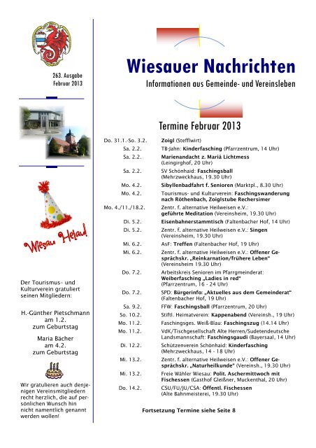 Februar 2013 - Markt Wiesau