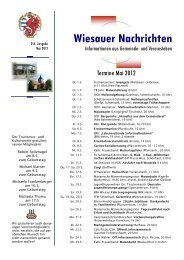 Wiesauer Nachrichten - Markt Wiesau