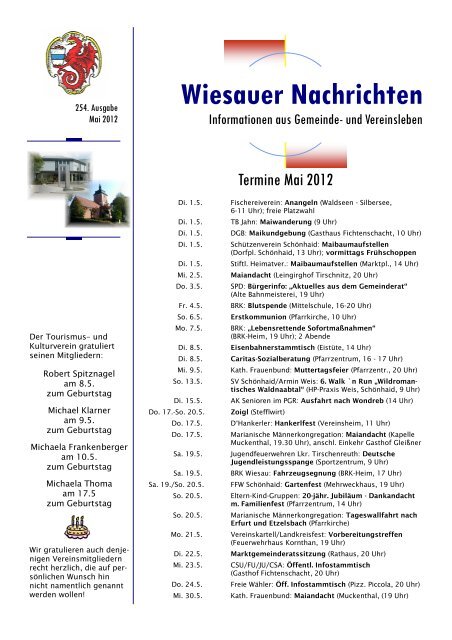 Wiesauer Nachrichten - Markt Wiesau