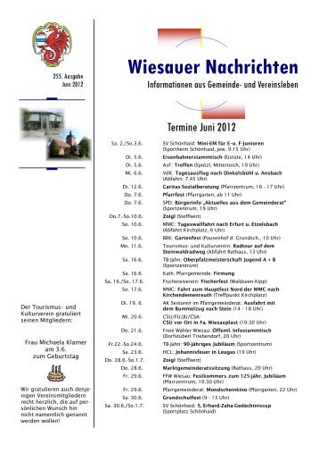 Wiesauer Nachrichten - Markt Wiesau