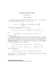 Monoids of Natural Numbers - People.fas.harvard.edu