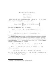 Monoids of Natural Numbers - People.fas.harvard.edu