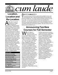 cum laude Newsletter - University of Oklahoma