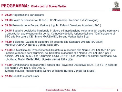 Scarica qui la presentazione - Bureau Veritas