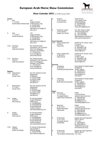 European Arab Horse Show Commission - ANICA