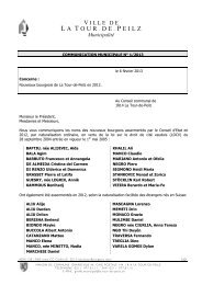 communication municipale n° 1/2013 - La Tour-de-Peilz