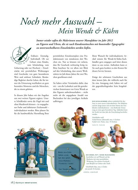 aus dem hause wendt & kühn das magazin ... - Wendt & Kuehn