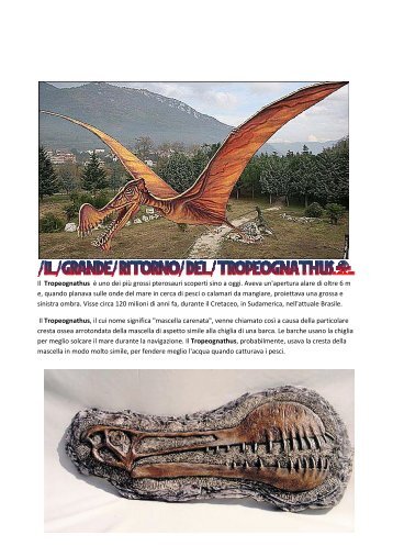Il Tropeognathus è uno dei più grossi pterosauri ... - JurassicPark.It