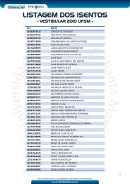 LISTAGEM DOS ISENTOS - Coperves - UFSM