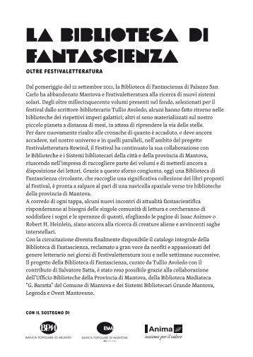 la biblioteca di fantascienza - Festivaletteratura