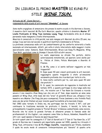 Si Fu Corti Maurizio Master 5° Livello - Wing tsun Leung Ting system