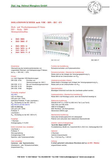 Datenblatt für ISO 3000 - Wenglorz