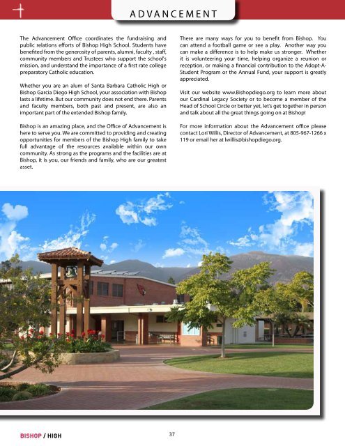 2010 - 2011 Annual Report - Bishop Garcia Diego High School