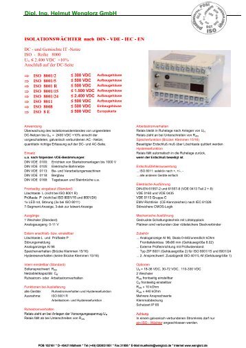 Datenblatt für ISO 8000 - Wenglorz