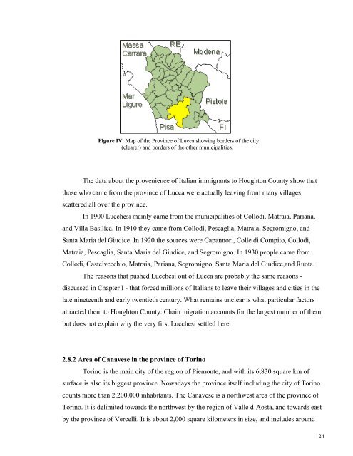 EXAMINING PATTERNS OF ITALIAN IMMIGRATION TO ...