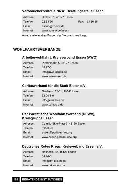 Selbsthilfe-Wegweiser-Essen - bei der WIESE eV