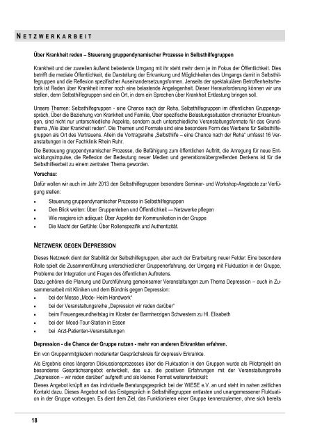 Sachbericht 2012 als PDF - bei der WIESE eV