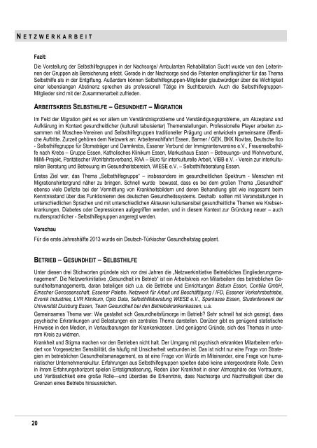 Sachbericht 2012 als PDF - bei der WIESE eV