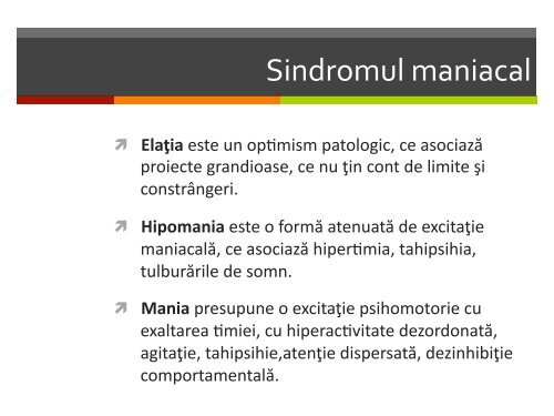 Elemente de semiologie psihiatrică