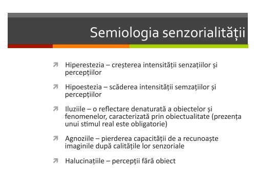 Elemente de semiologie psihiatrică