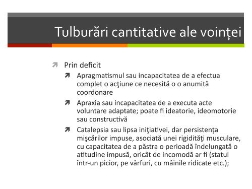 Elemente de semiologie psihiatrică