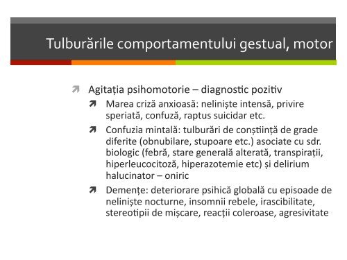 Elemente de semiologie psihiatrică