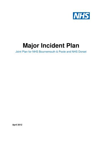 Joint major incident plan .pdf - NHS Dorset
