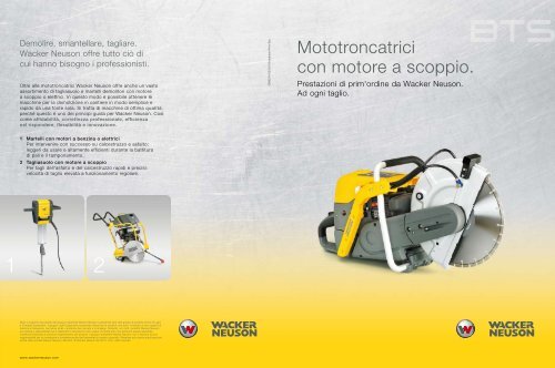 Mototroncatrici con motore a scoppio. - Wacker Neuson