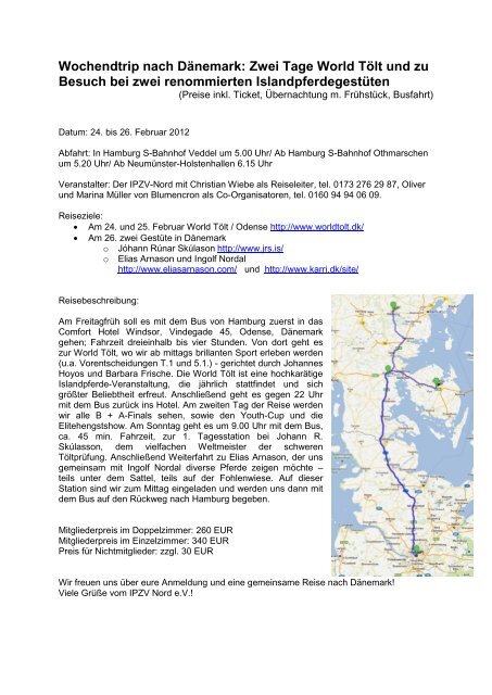 Wochendtrip nach Dänemark: Zwei Tage World Tölt und zu ... - IPZV