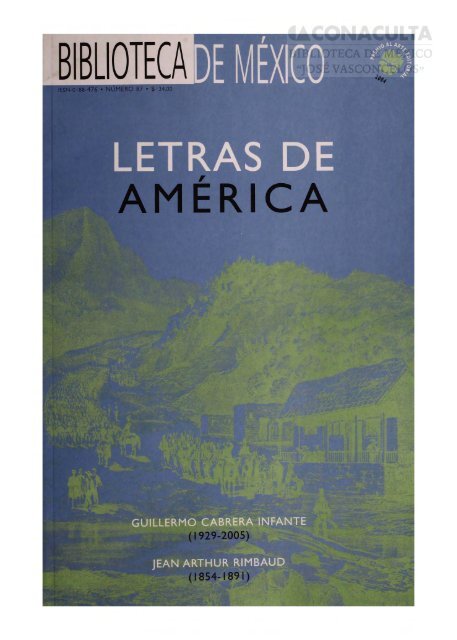 LETRAS DE AMÉRICA - Dirección General de Bibliotecas - Consejo ...